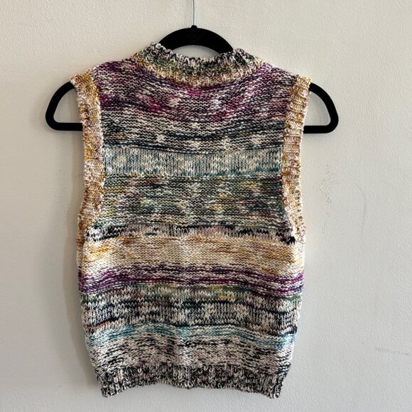 NWT Ulla Johnson Zenna Sleeveless Knit Sweater Multicolor Handcrafted Size M/L - Picture 8 of 10